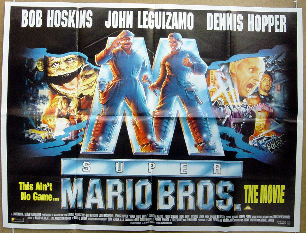 Super Mario Bros Original Quad Movie Poster