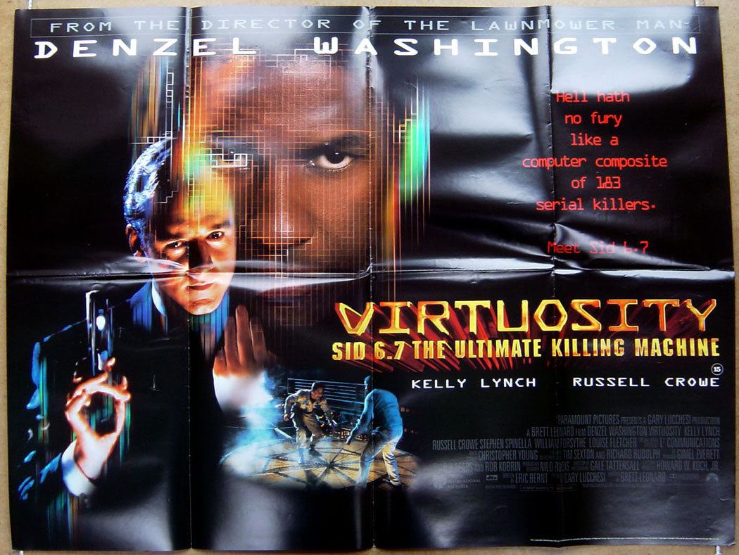 Virtuosity Original Quad Movie Poster