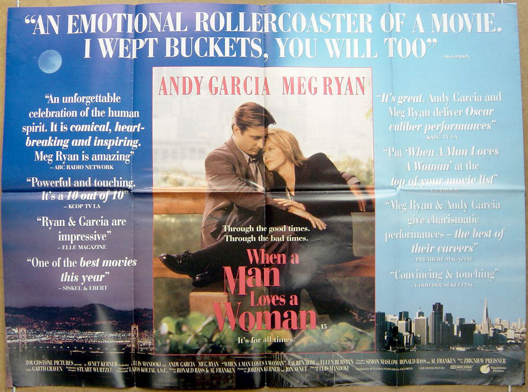 When A Man Loves A Woman Original Quad Movie Poster