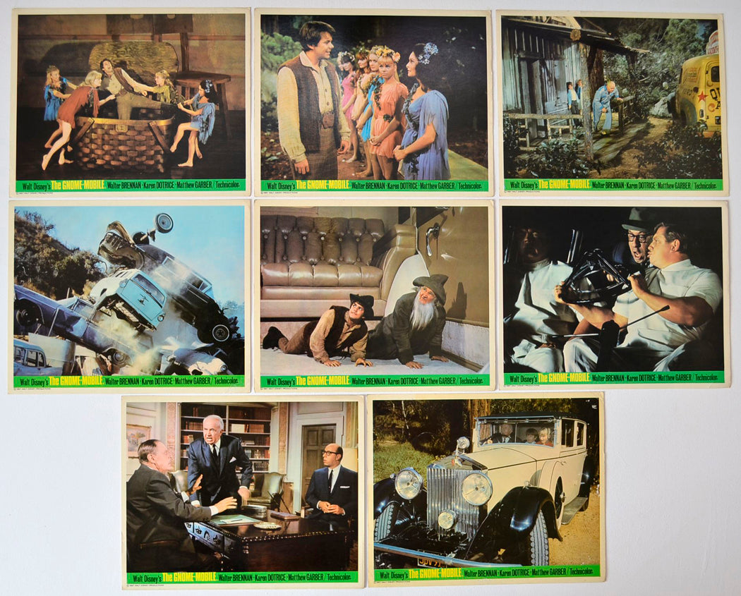 Walt Disney’s : The Gnome Mobile Set of 8 Original Lobby Cards / Colour Front Of House Stills