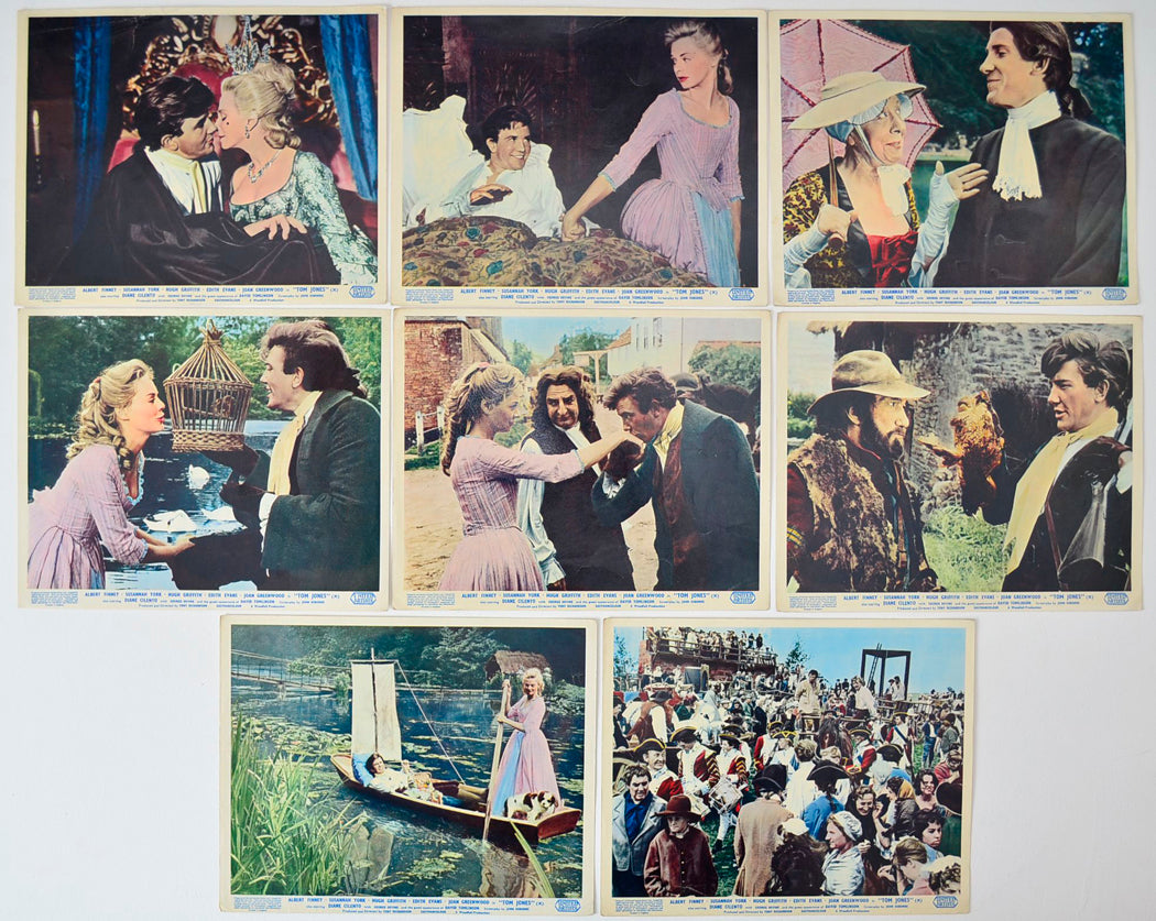 Tom Jones Set of 8 Original Lobby Cards / Colour Front Of House Stills