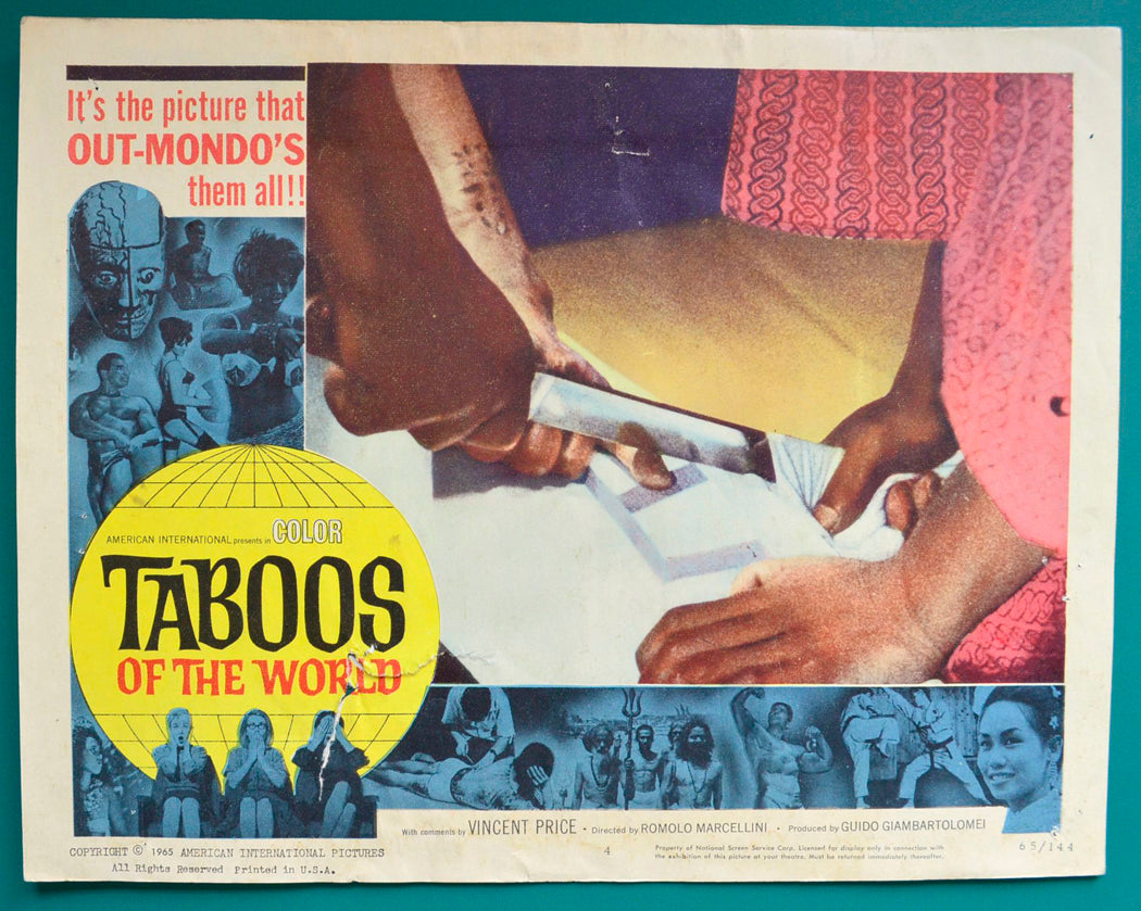 Taboos Of The World Original USA Cinema Lobby Card #4