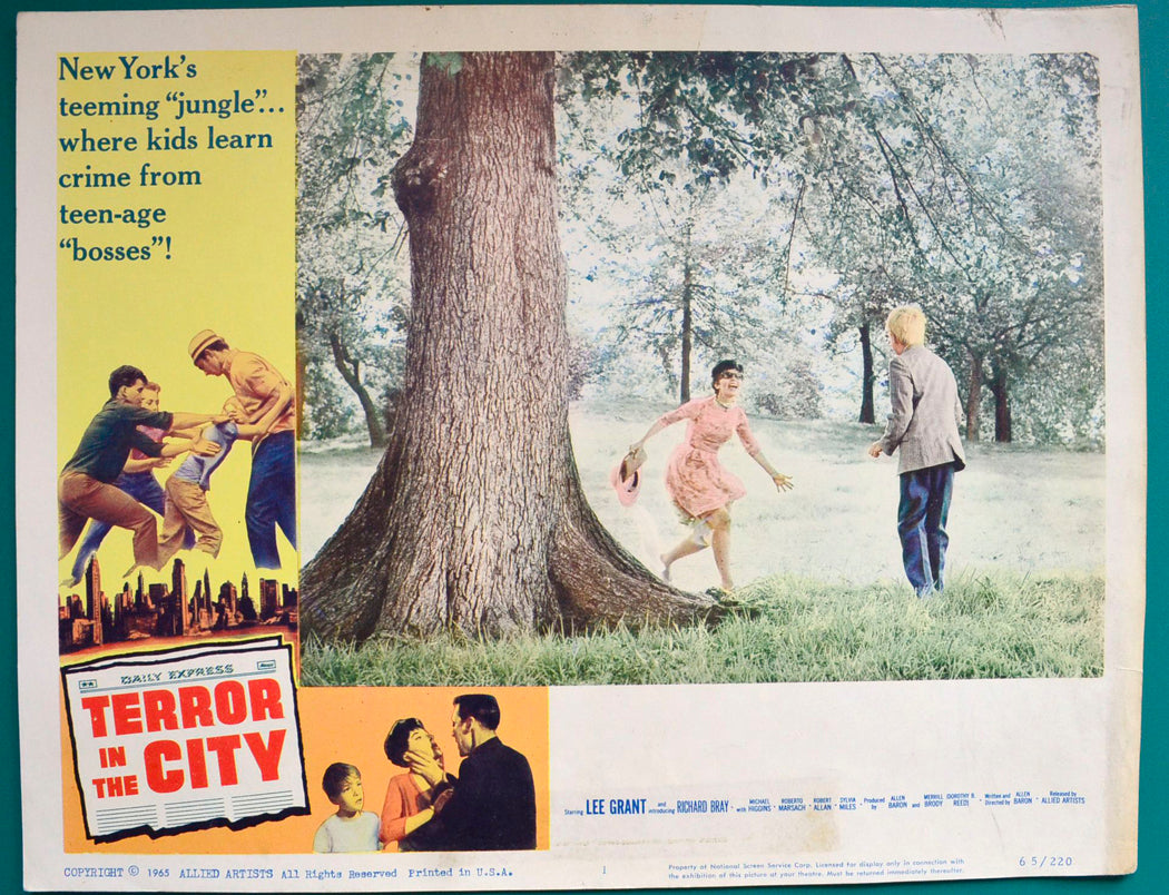 Terror In The City Original USA Cinema Lobby Card #1