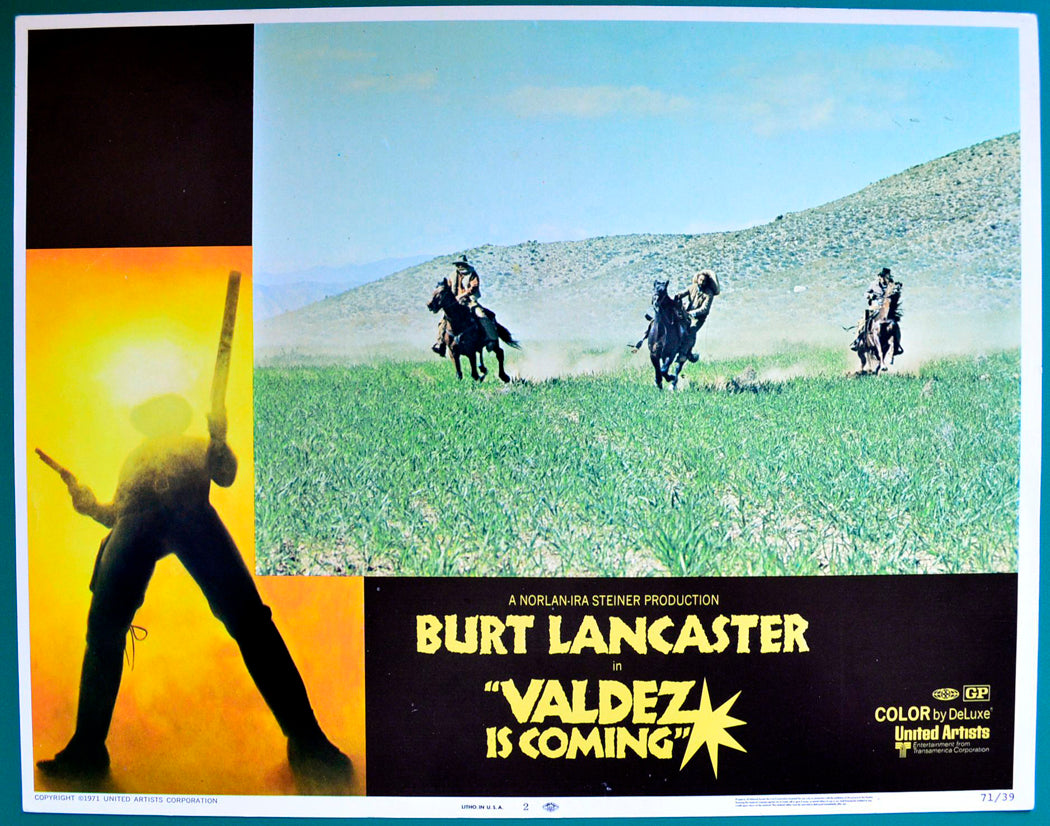 Valdez Is Coming Original USA Cinema Lobby Card #2