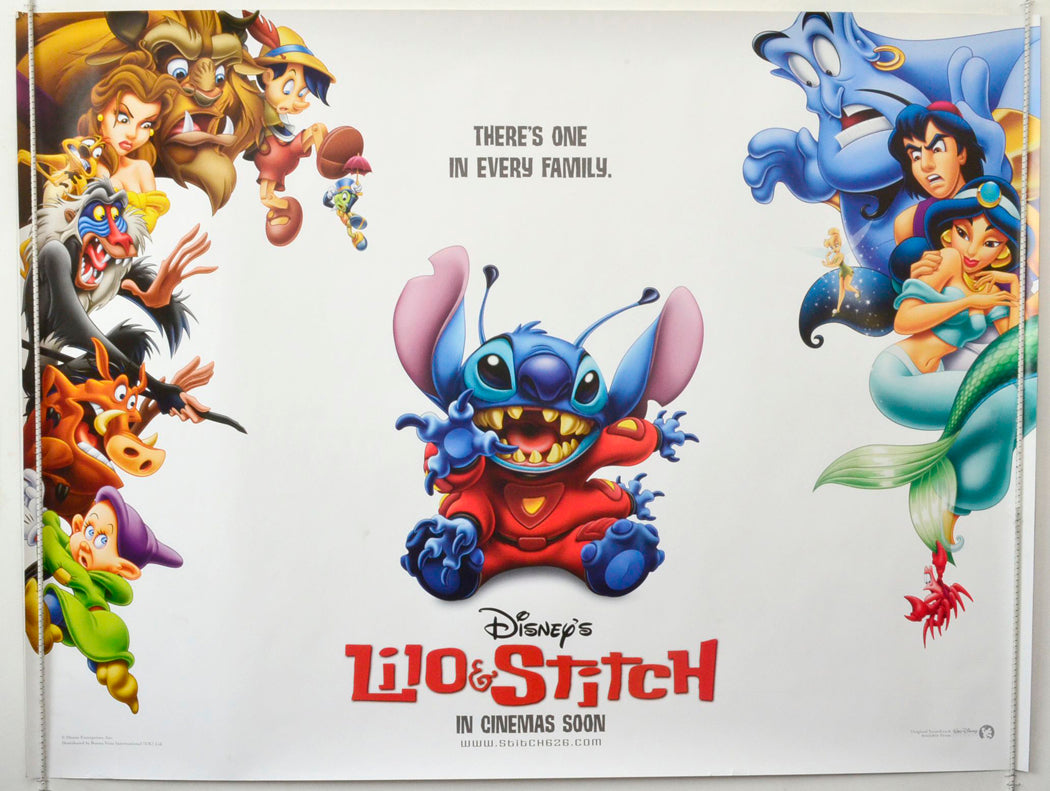 Lilo And Stitch (Teaser / Advance Version) Original British Quad Poster - Movie Poster