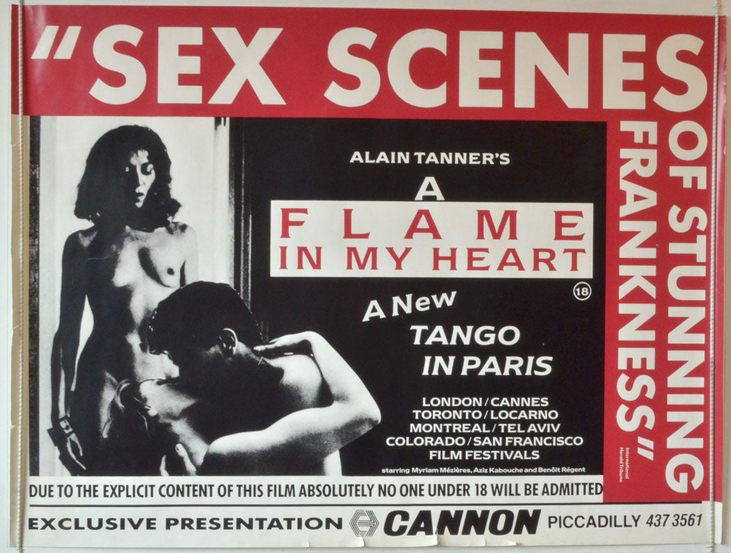 A Flame In My Heart (a.k.a Une flamme dans mon coeur) Original British Quad Poster - Movie Poster