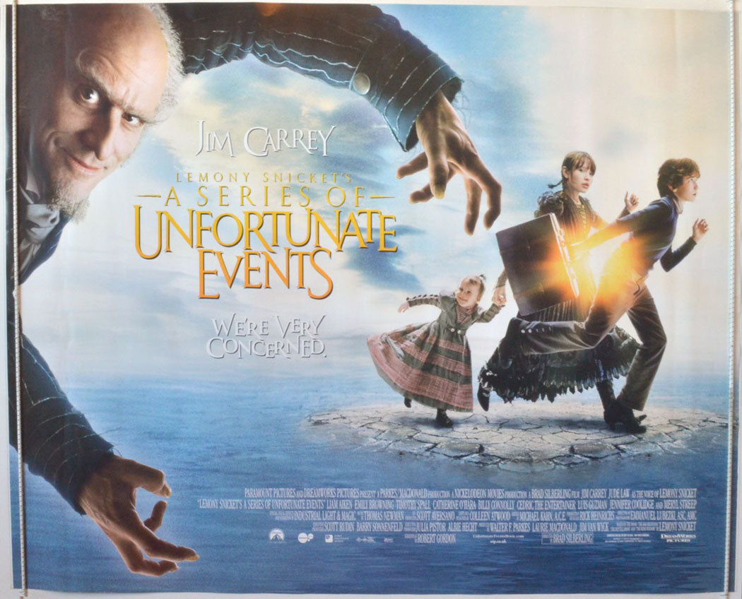 Lemony Snicket's : A Series Of Unfortunate Events Original British Quad Poster - Movie Poster