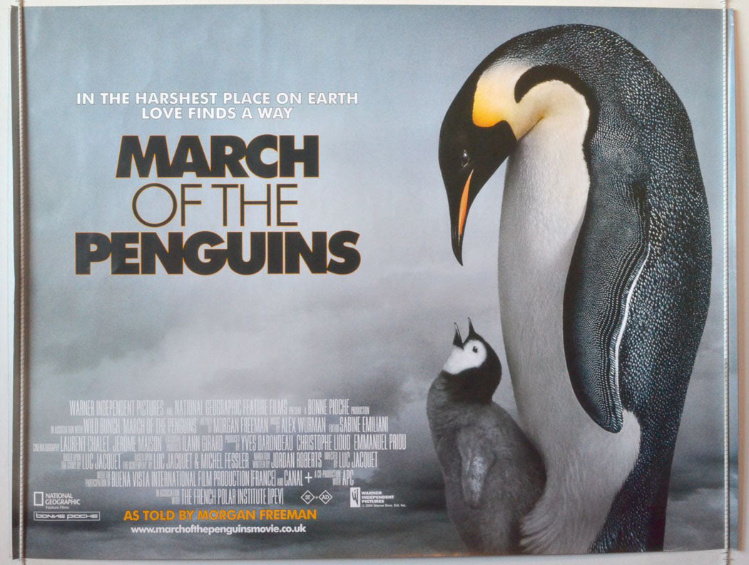 March Of The Penguins Original British Quad Poster - Movie Poster