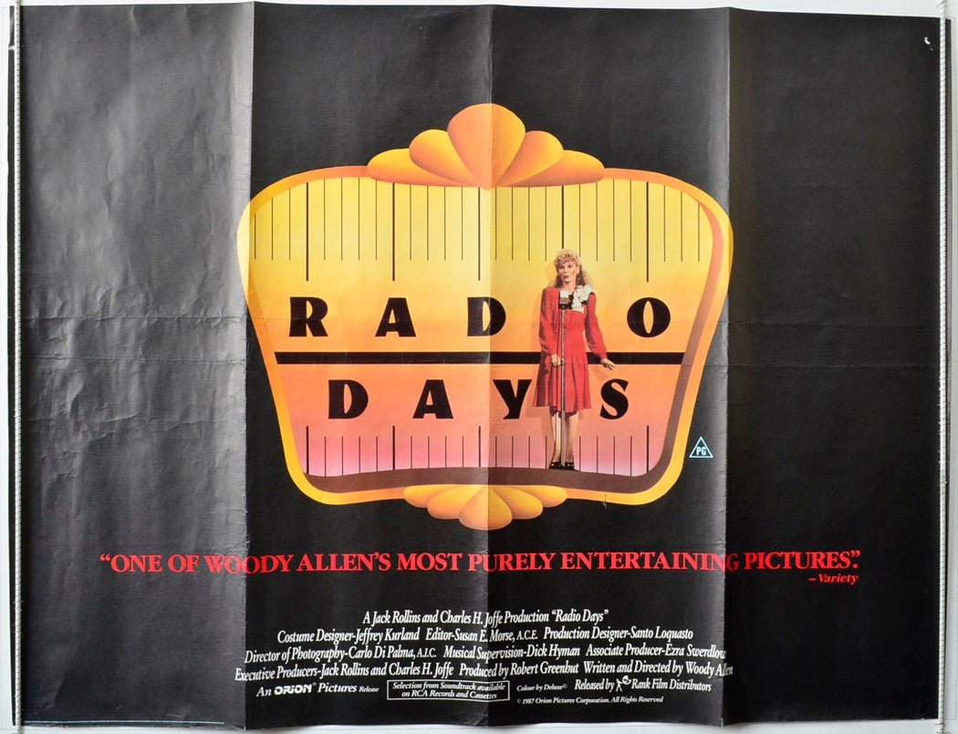 Radio Days Original British Quad Poster - Movie Poster