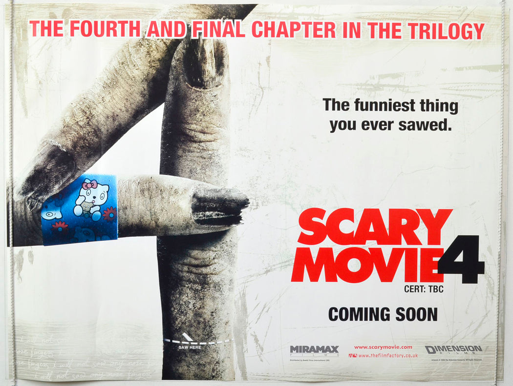 Scary Movie 4 (Teaser / Advance Version 2) Original British Quad Poster - Movie Poster