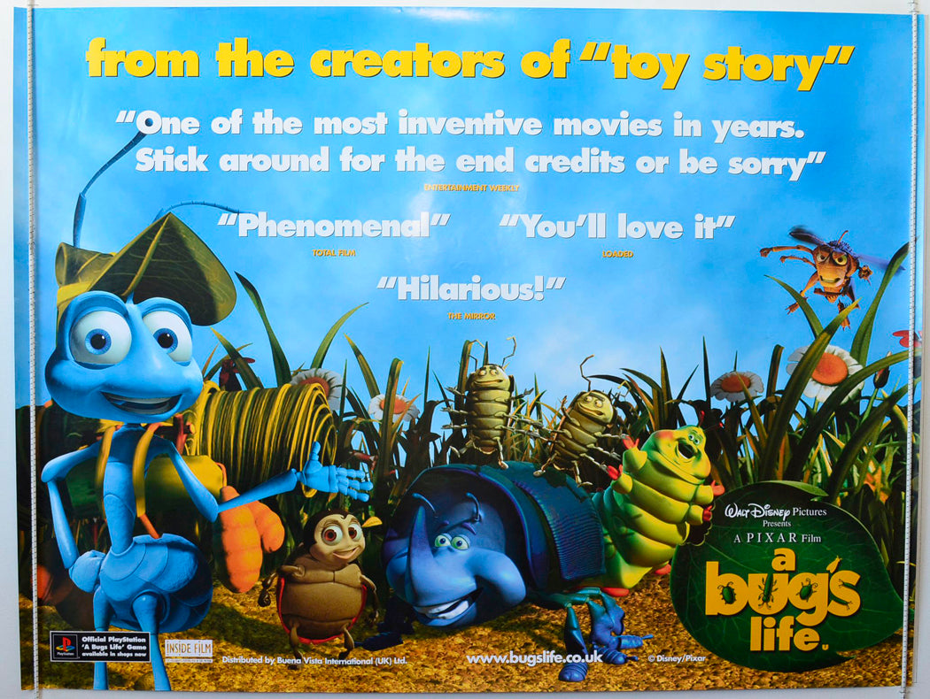 A Bug s Life Quotes Version Original British Quad Poster Movie P a-bug-s-life-quotes-version-original-british-quad-poster-movie-p