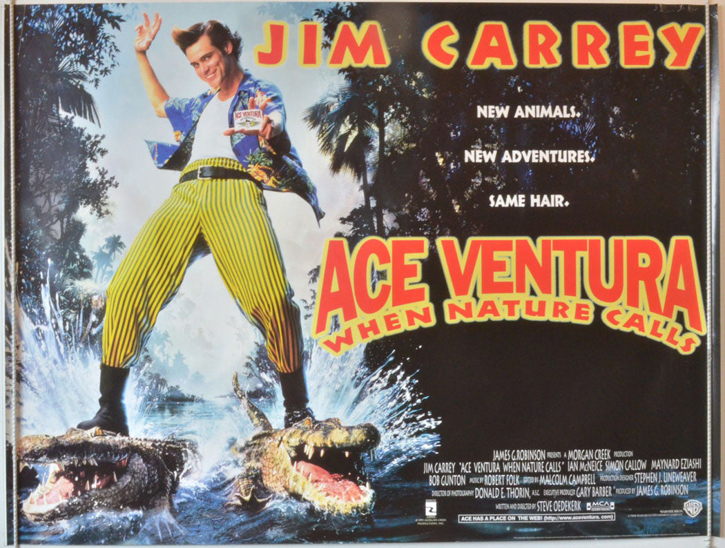 Ace Ventura When Nature Calls Original British Quad Poster - Movie Poster
