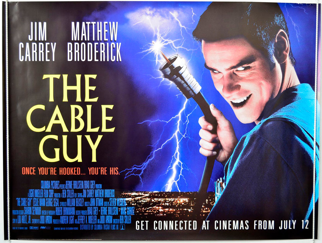 The Cable Guy (Teaser / Advance Version) Original British Quad Poster - Movie Poster