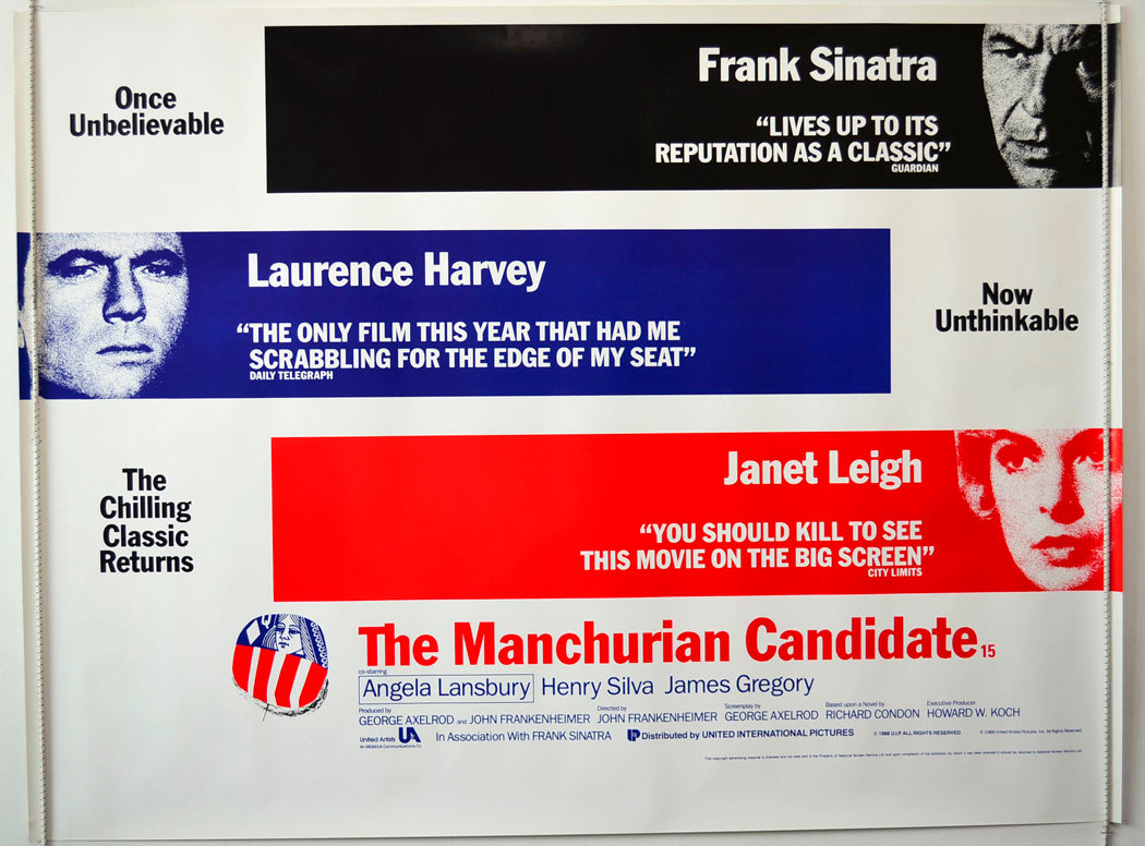 The Manchurian Candidate (1988 re-release) Original British Quad Poster - Movie Poster