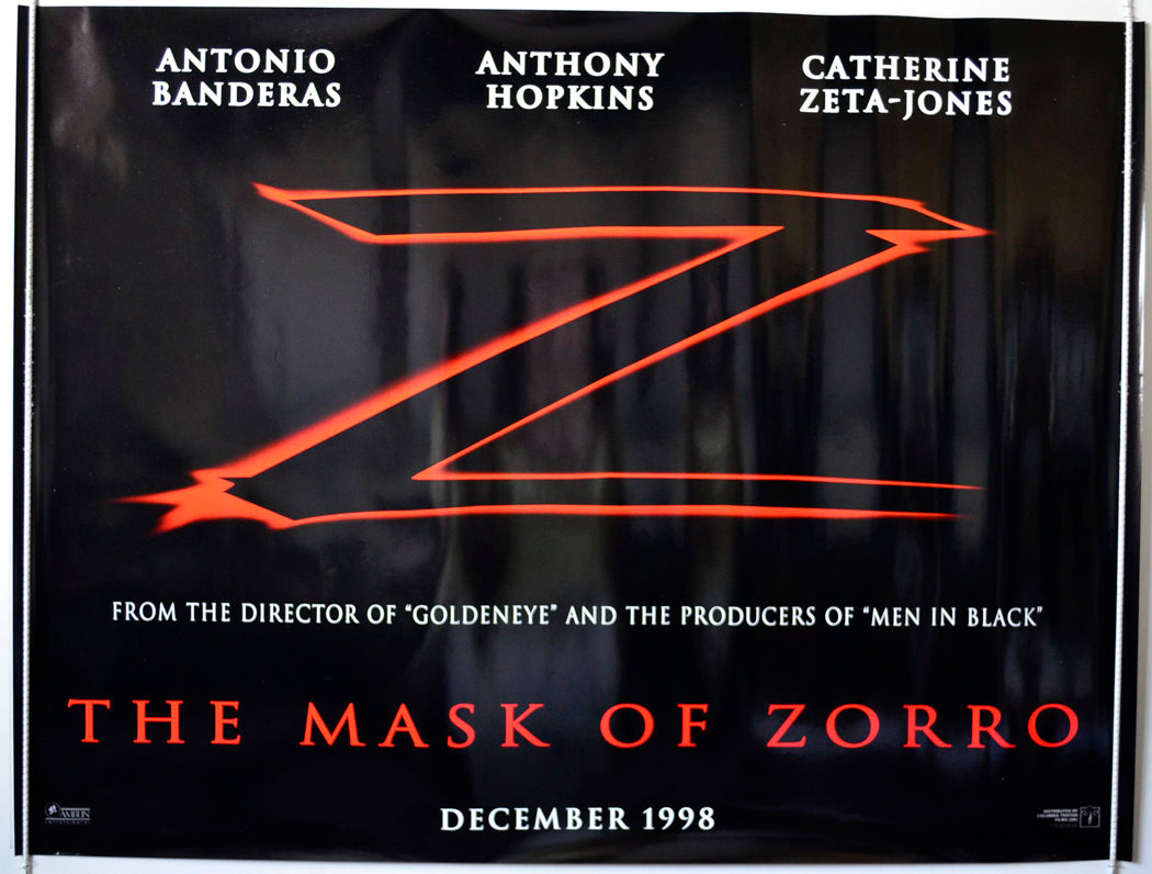 The Mask Of Zorro (Teaser / Advance Version) Original British Quad Poster - Movie Poster