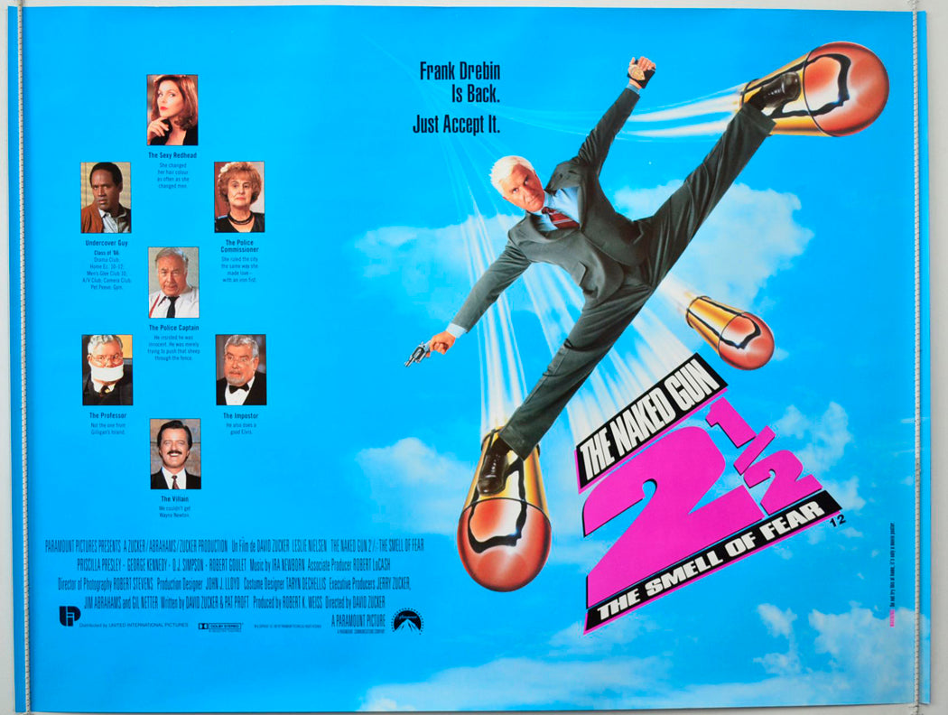 Naked Gun 2½ : The Smell Of Fear Original British Quad Poster - Movie Poster