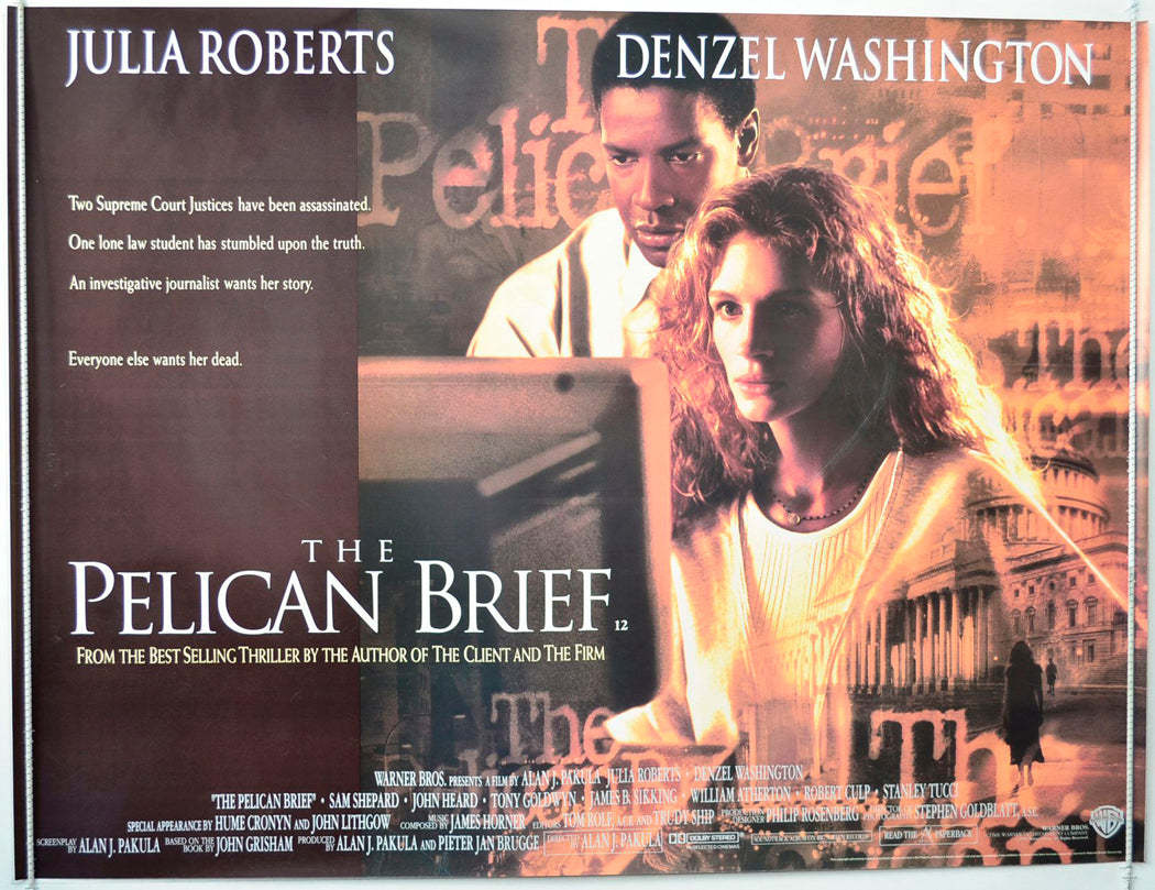 The Pelican Brief Original British Quad Poster - Movie Poster