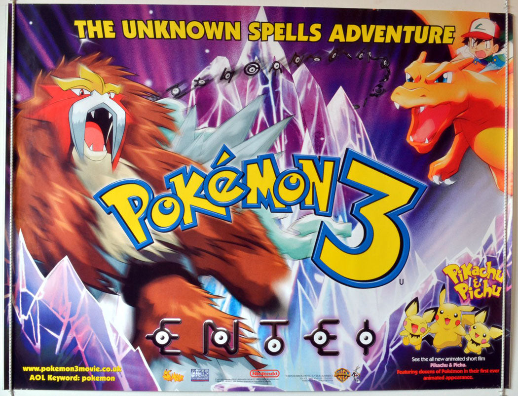 Pokemon 3 Original British Quad Poster - Movie Poster