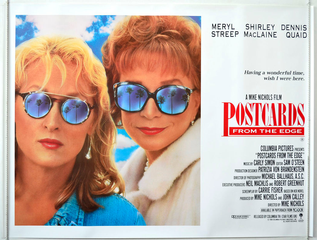 Postcards From The Edge Original British Quad Poster - Movie Poster