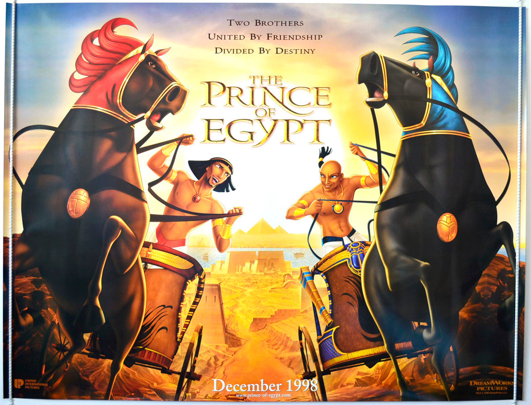 The Prince Of Egypt (Teaser / Advance Version) Original British Quad Poster - Movie Poster