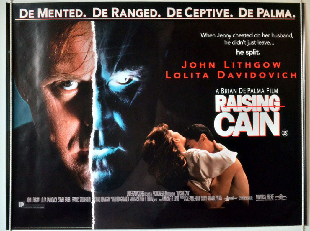 Raising Cain Original Quad Movie Poster