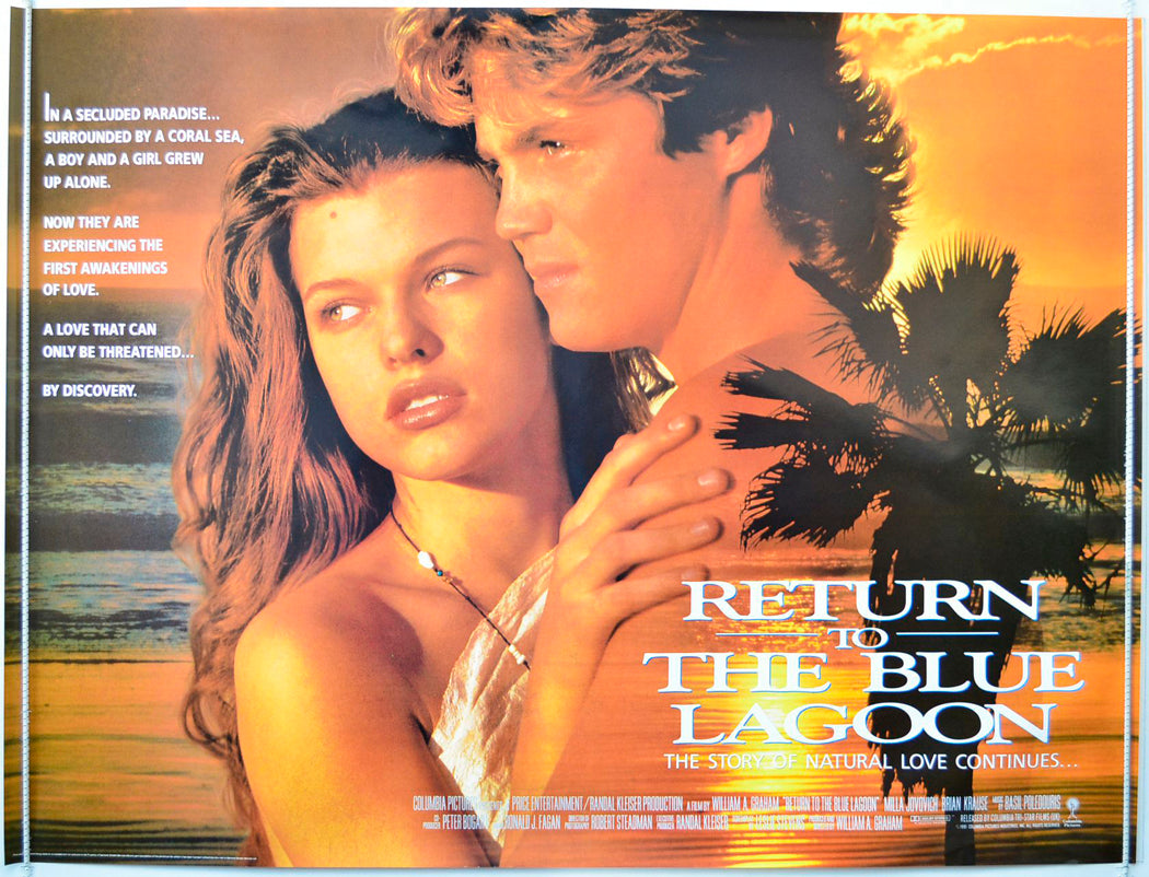 Return To The Blue Lagoon Original British Quad Poster - Movie Poster