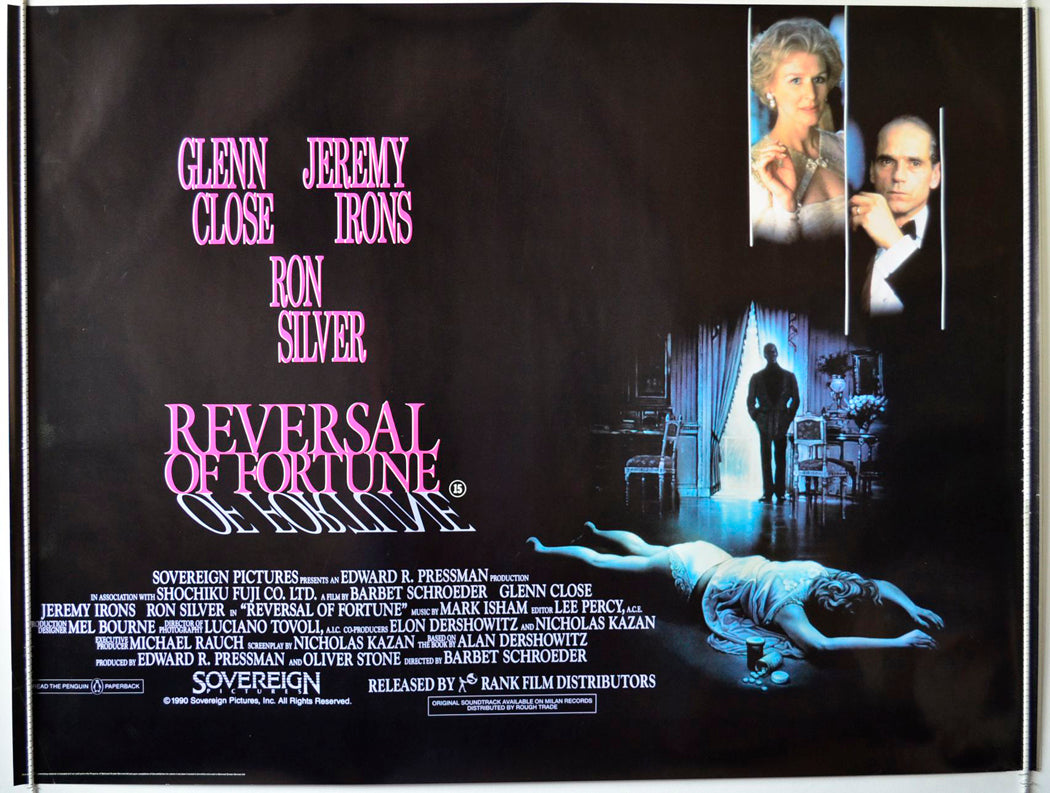 Reversal Of Fortune Original British Quad Poster - Movie Poster