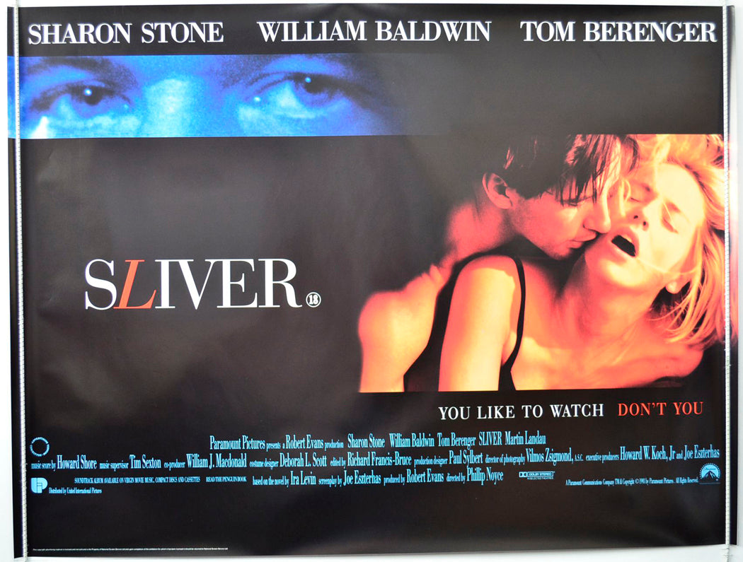 Sliver Original British Quad Poster - Movie Poster