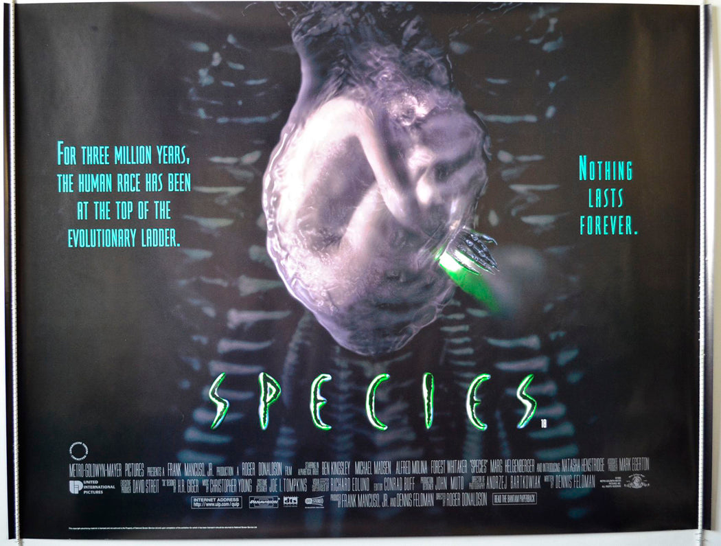 Species (Teaser / Advance Version) Original British Quad Poster - Movie Poster