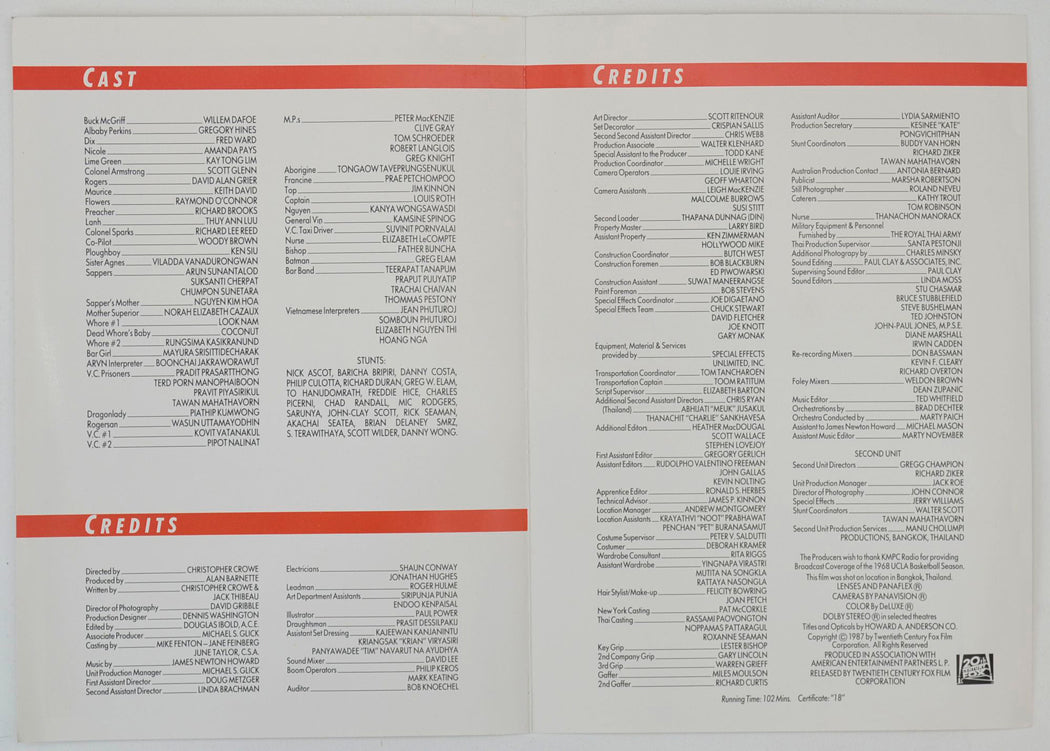 Saigon- Synopsis Card - Inside