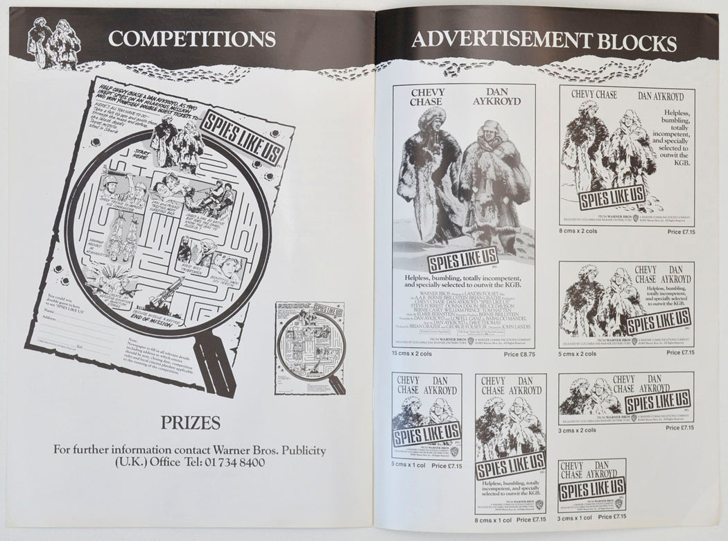 Spies Like Us - Press Book - Inside width="125" height="93