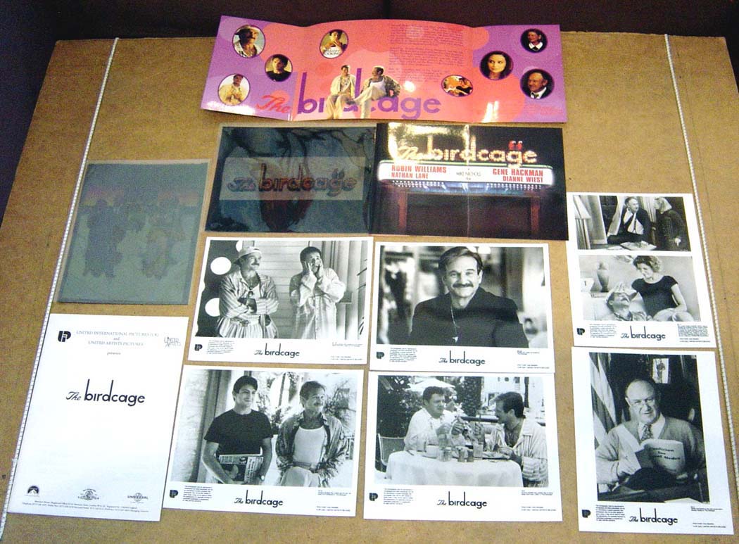 The Birdcage Original Press Kit With 6 Black And White Stills