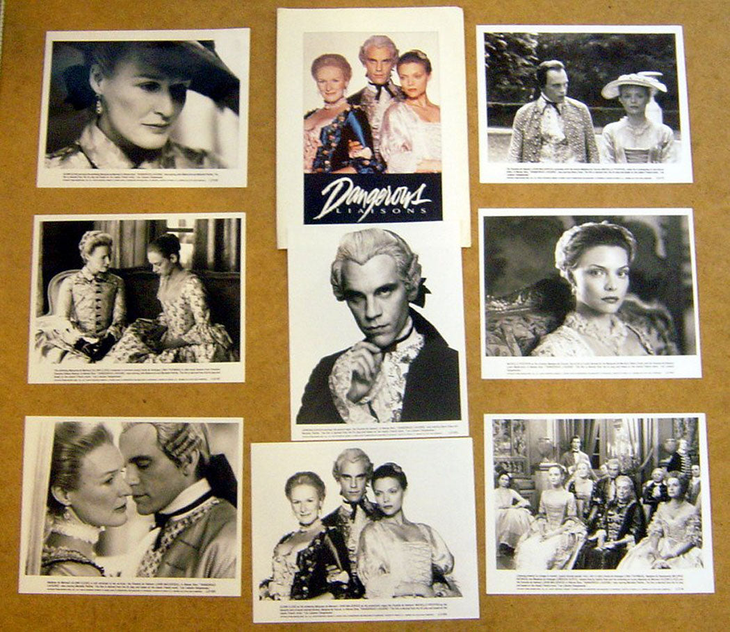Dangerous Liaisons Original Press Kit With 8 Black And White Stills
