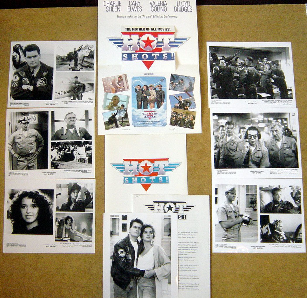 Hot Shots Original Press Kit With 7 Black And White Stills