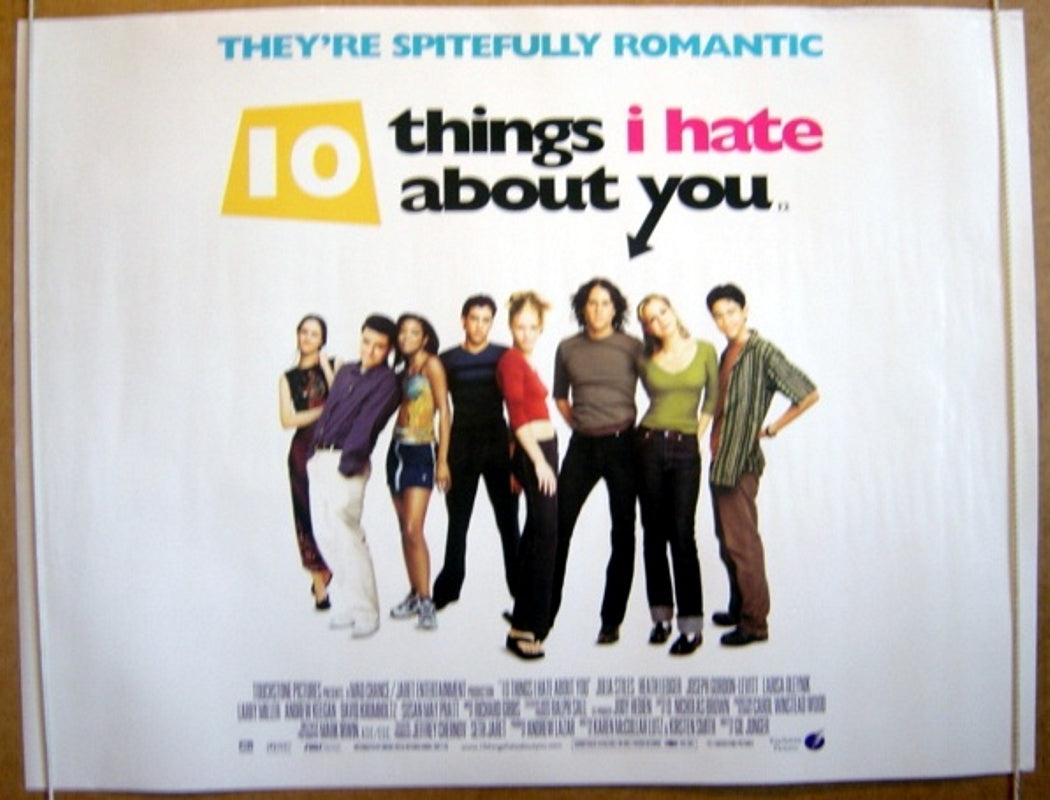 10 Things I Hate About You Original Quad Movie Poster