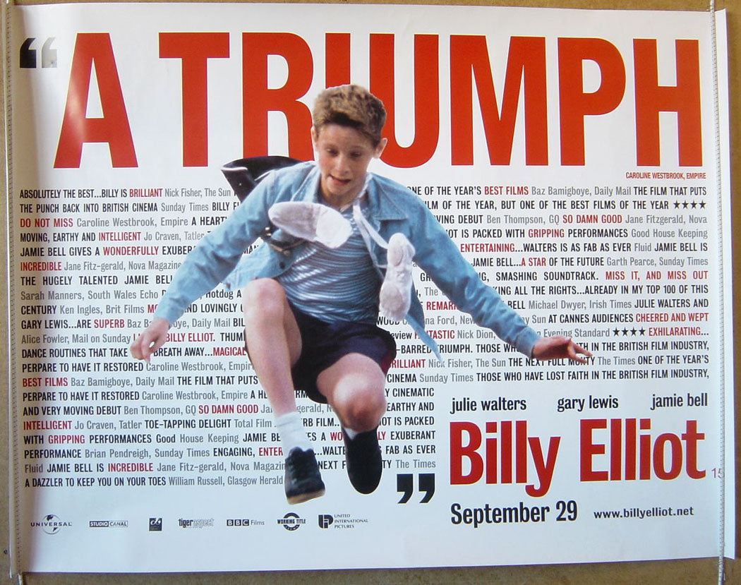 Billy Elliot (Quotes Version) Original Original Quad Movie Poster