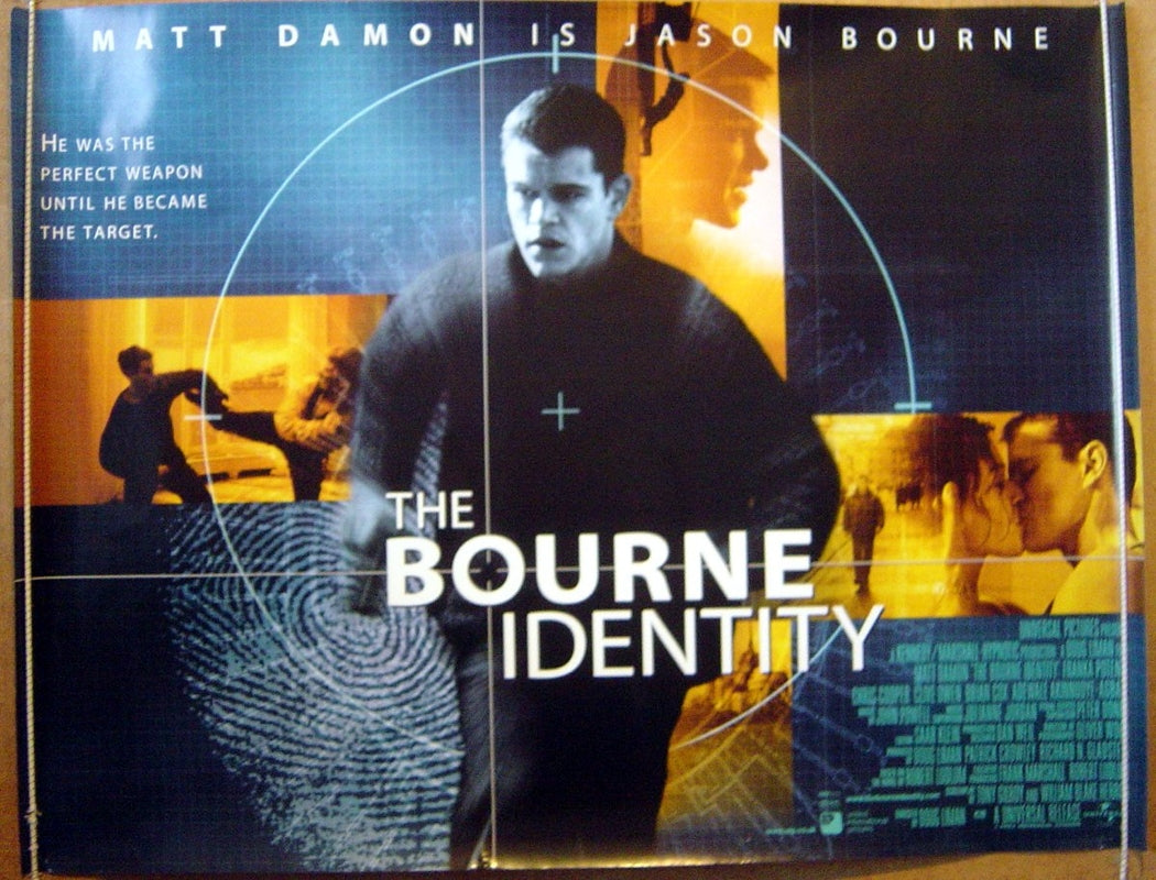 The Bourne Identity Original Quad Movie Poster