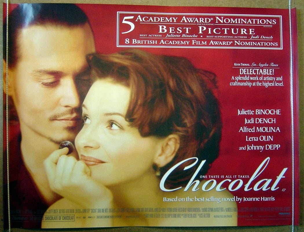 Chocolat Original Quad Movie Poster