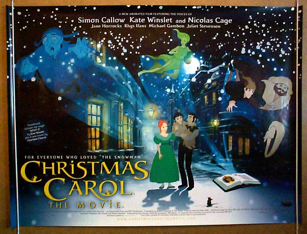 Christmas Carol : The Movie Original Quad Movie Poster