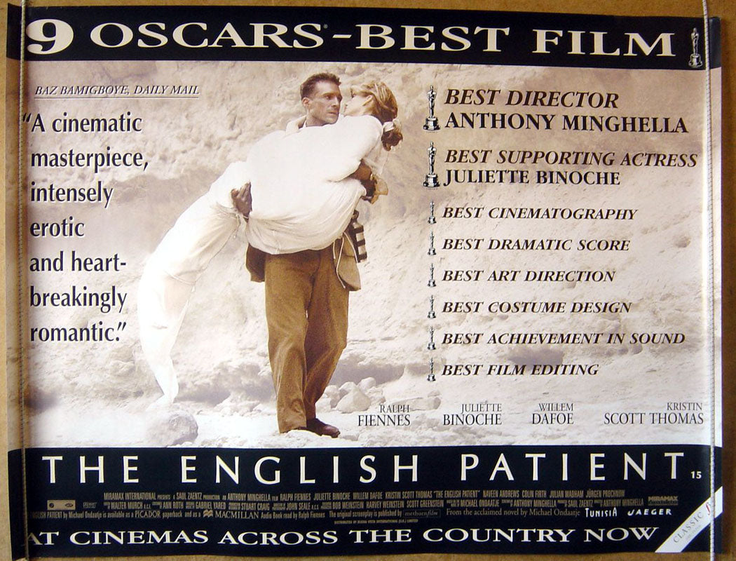 The English Patient Original Original Quad Movie Poster