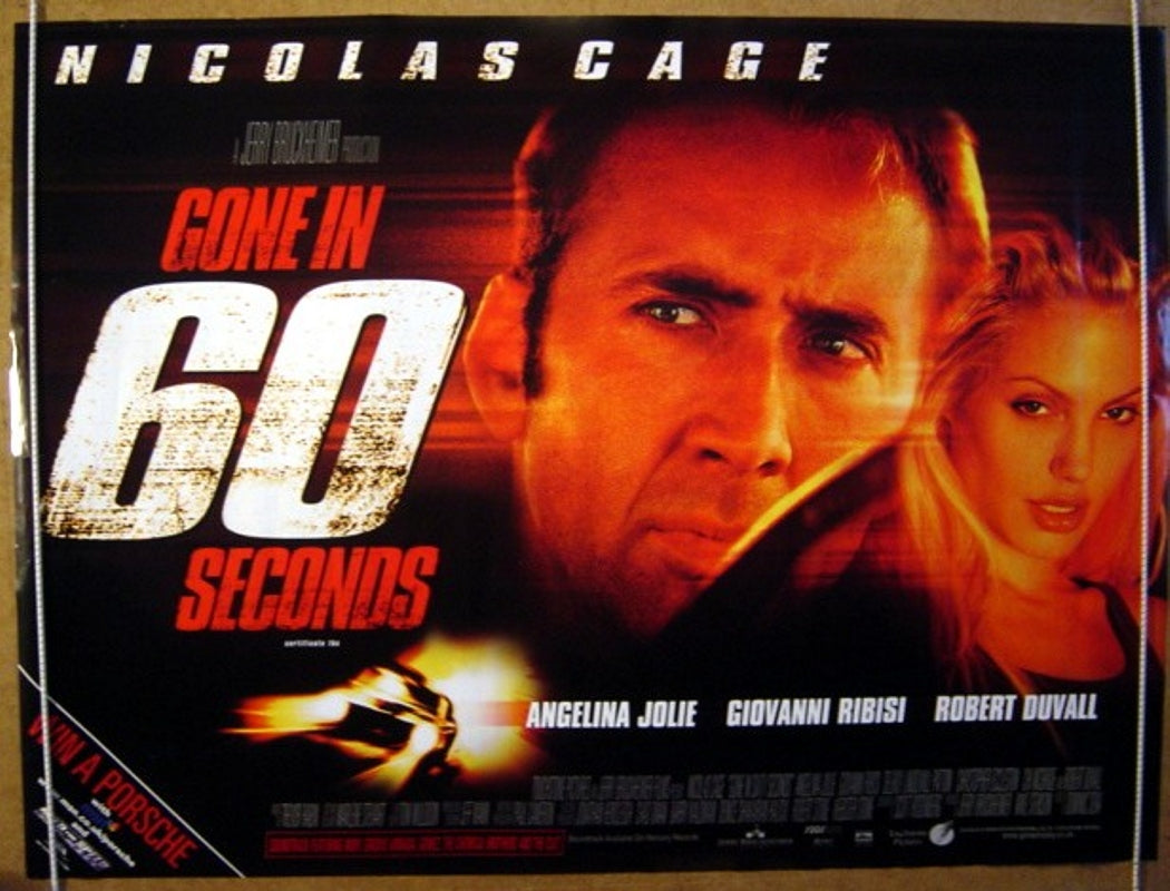 Gone In 60 Seconds Original Quad Movie Poster