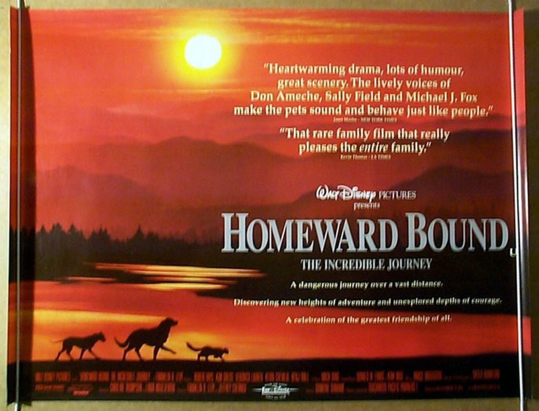 Homeward Bound : The Incredible Journey Original Quad Movie Poster