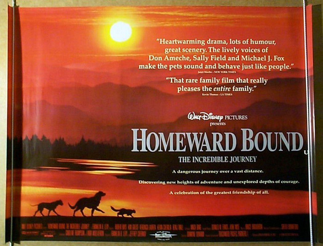 Homeward Bound : The Incredible Journey Original Quad Movie Poster