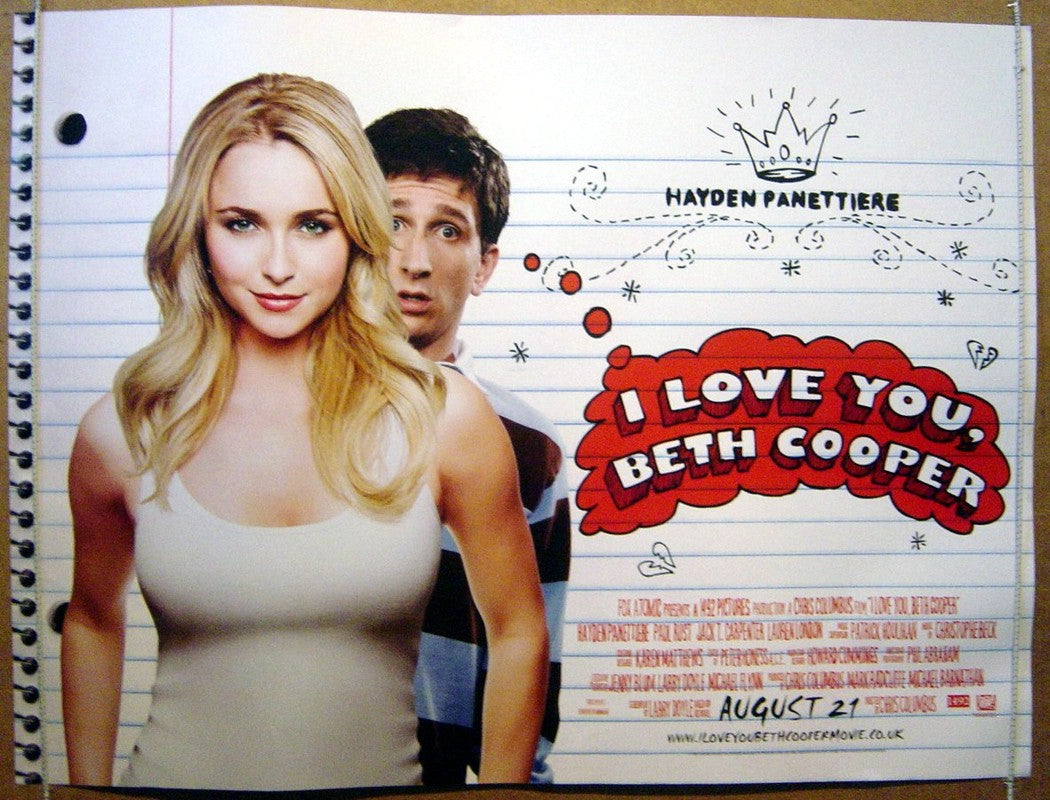 I Love You Beth Cooper Original Quad Movie Poster