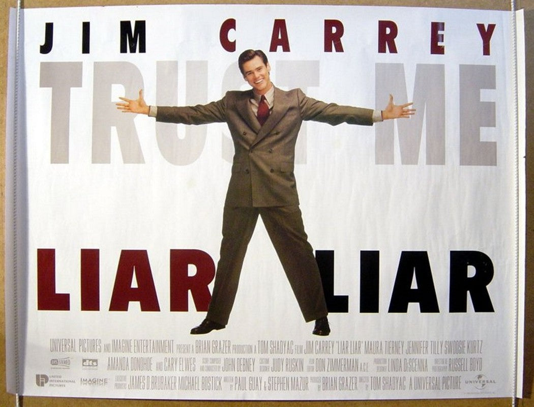 Liar Liar Original Quad Movie Poster