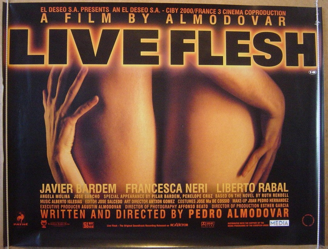 Live Flesh Original Quad Movie Poster