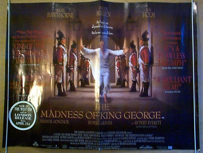 The Madness Of King George Original Quad Movie Poster