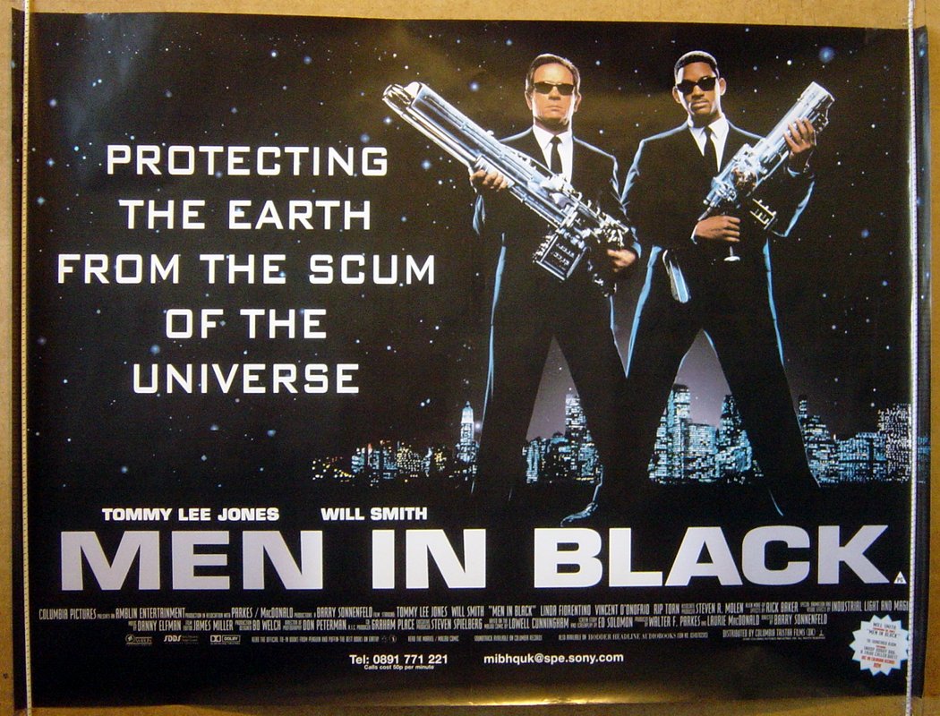 Men In Black Original Quad Movie Poster