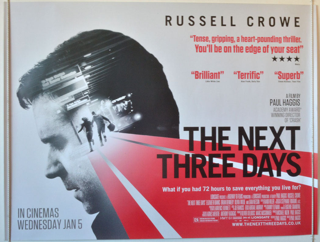 The Next Three Days Original British Quad Poster - Movie Poster