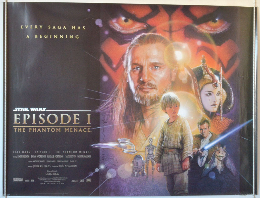Star Wars : Episode 1 - The Phantom Menace Original British Quad Poster - Movie Poster